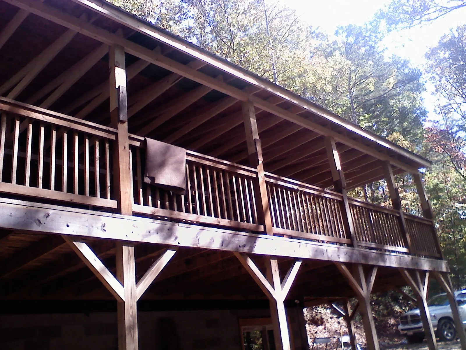 Timber framing under a new elevated porch and deck — Roof Leak Repair in Mickleton by Roofing Brothers